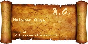 Meixner Olga névjegykártya
